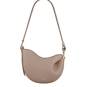 Polene Tonca Leather crossbody/Bag in taupe